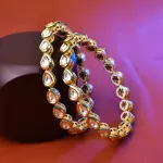 Incredible Gold Plated Set of 2 Bangles For Women